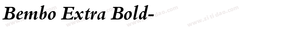 Bembo Extra Bold字体转换